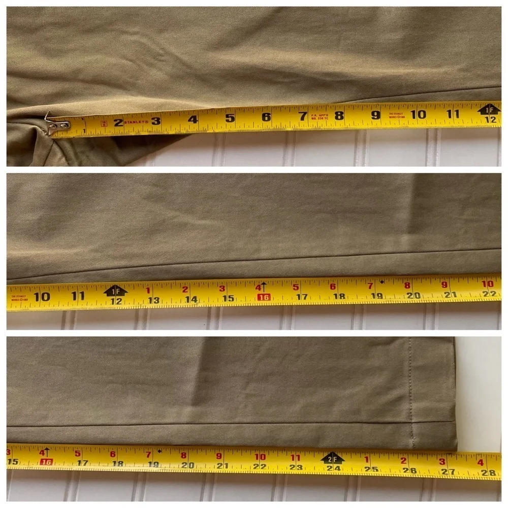 Banana Republic Fulton Skinny Rapid Movement Chino Pant Tan Brown Size 36W 27L